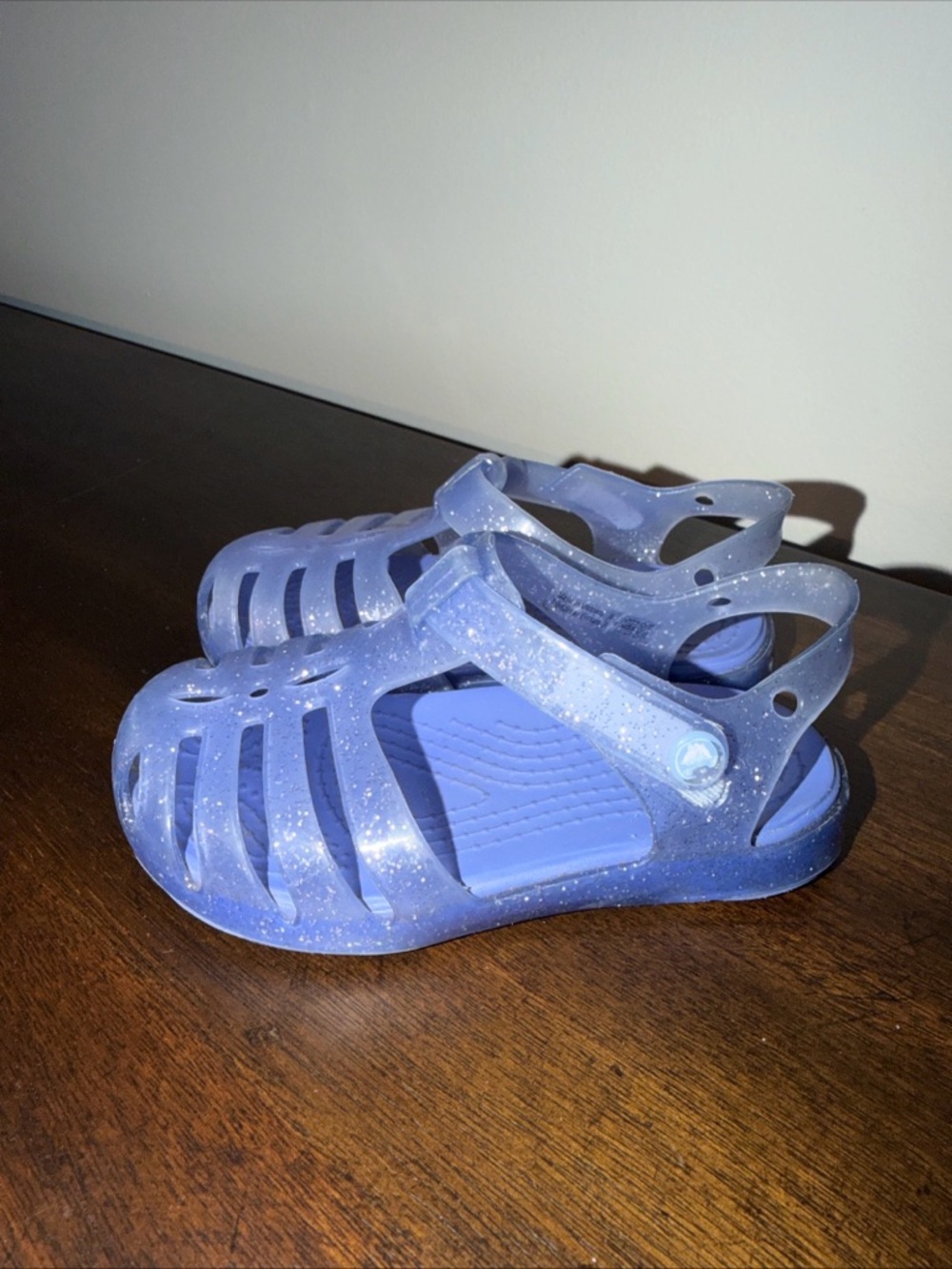 CROCS Kids' Glitter Jelly Sandals in Purple